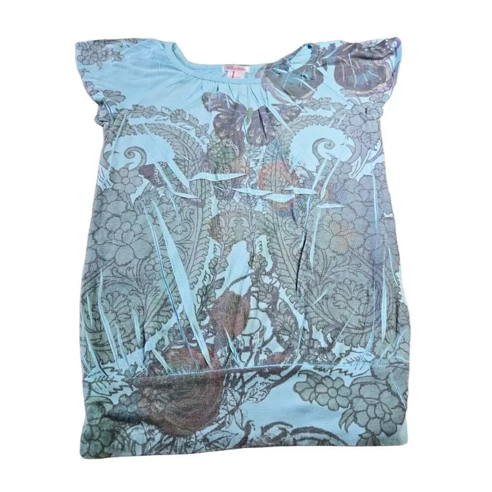 Xhilaration butterfly girl shirt L